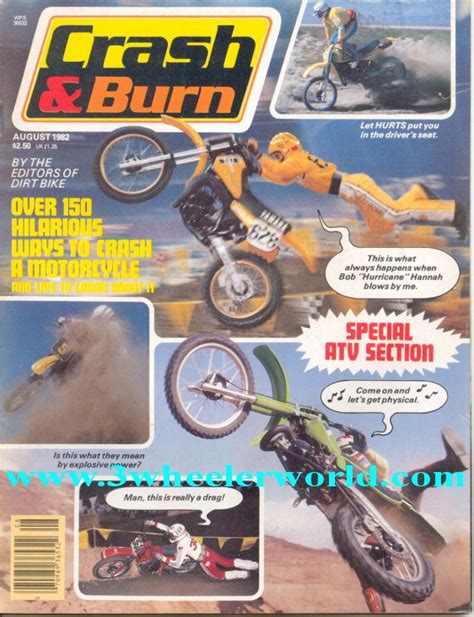 DIRT BIKE MAGAZINE-AUG 1982- CRASH AND BURN-SPECIAL …