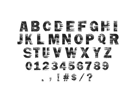 Distressed Grunge Font - Alphabet Set Royalty Free … - muktibox.com