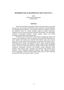 DISTRIBUSI NILAI EKSTRIM DAN SIFAT-SIFATNYA - wintechmobiles.com