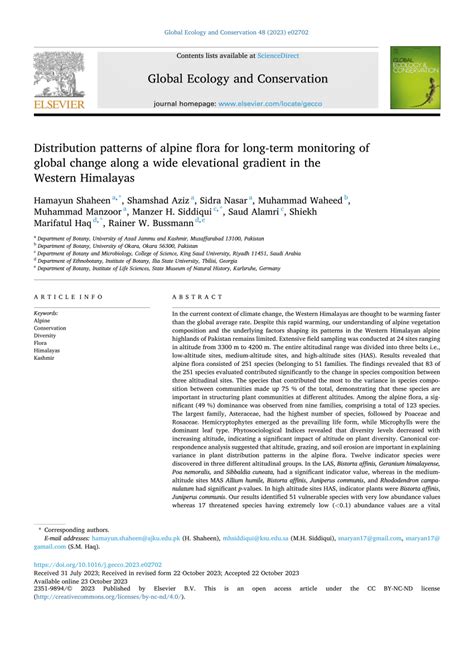 Distribution patterns of alpine flora for long-term monitoring of ... - muktibox.com