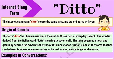 DITTO Slang Abbreviation Meaning - All Acronyms