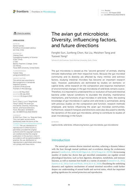 Diversity and function of the avian gut microbiota. - Europe PMC - muktibox.com