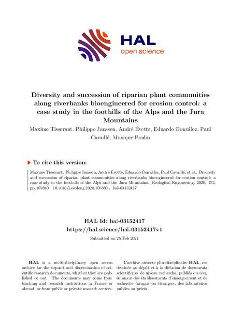 Diversity and succession of riparian plant communities along … - raincitystudios.com