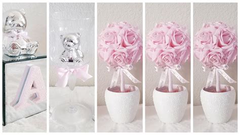 DIY 3 QUICK AND EASY BABY SHOWER CENTERPIECES - YouTube