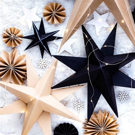 DIY 3D paper stars easy step by step - Chalking Up Success!