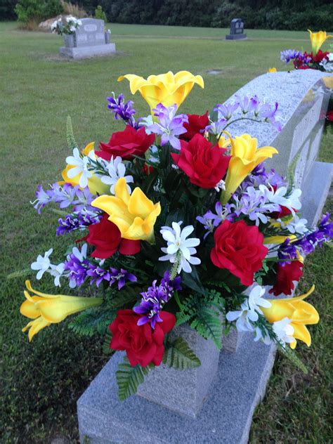 DIY Cemetery Arangement - How to Make an Artificial Flower Arrangement …