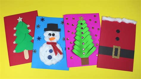 DIY Christmas Card Ideas Christmas Craft for Kids - YouTube