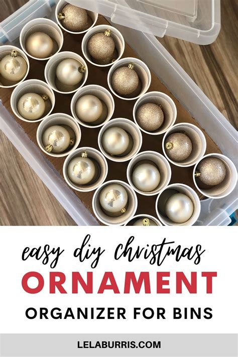 DIY Christmas Ornament Organizer - Organized-ish