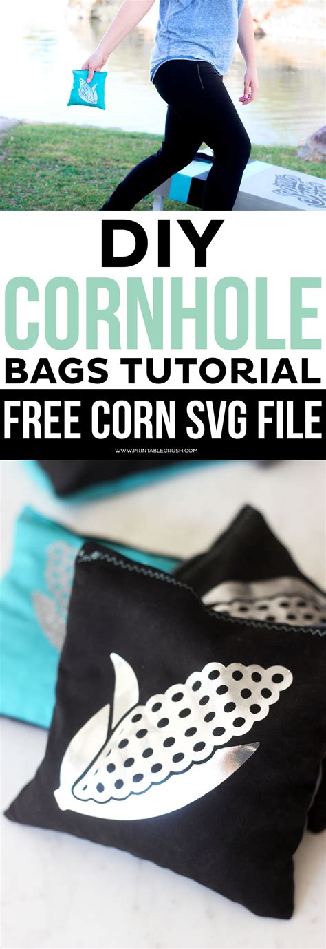 DIY Cornhole Bags Tutorial Plus FREE Corn SVG File
