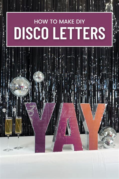 DIY Disco Party Letters - muktibox.com