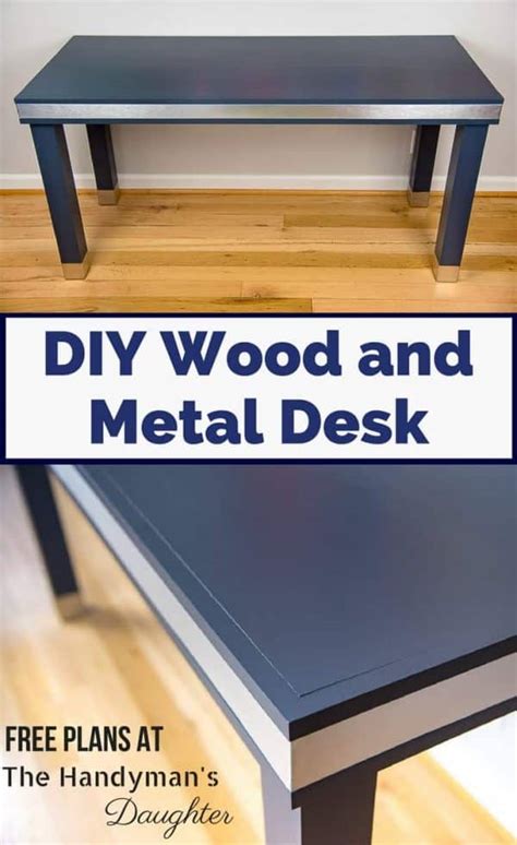 DIY Desk with Metal Inlay - The Handyman