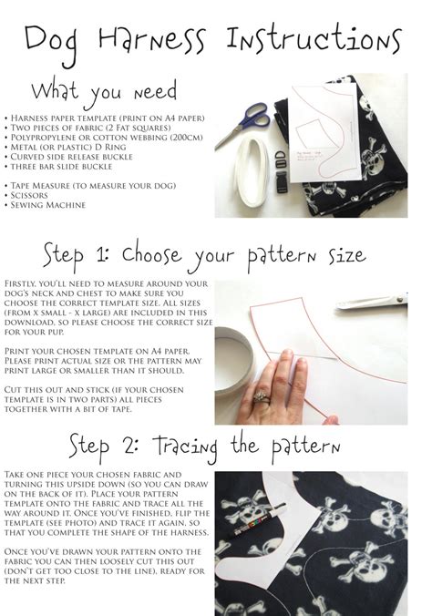 DIY Dog Harness Sewing Pattern and Full Instructions PDF Etsy
