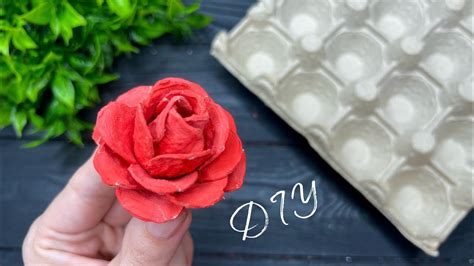 DIY Egg Carton Rose Easy Paper Flower Craft | Recycled ... - raincitystudios.com