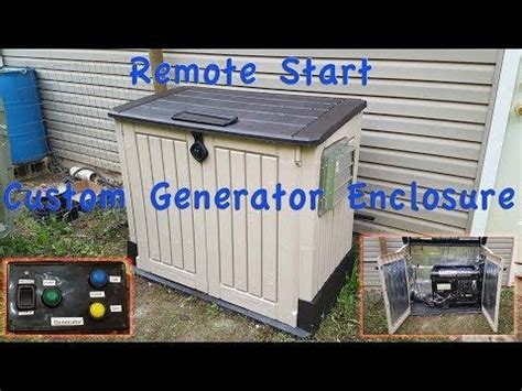 DIY Generator Enclosure Shed With Remote Start YouTube in 2020