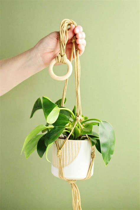 DIY Macrame Plant Hanger Easy NEW Diamond Design - raincitystudios.com