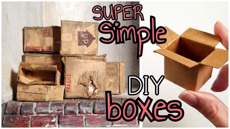 DIY Miniature Cardboard Boxes for your Dollhouse - muktibox.com