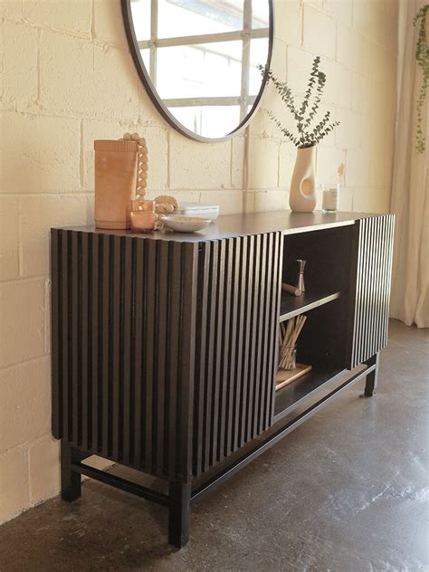 DIY Modern Slatted Wood Sideboard Upcycle — The Sorry Girls