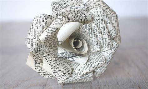 DIY Newspaper Rose | How to make Coffee Paper Rose - raincitystudios.com