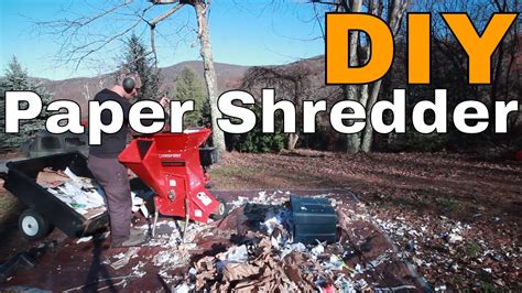 DIY Paper Shredder from Wood Chipper - YouTube