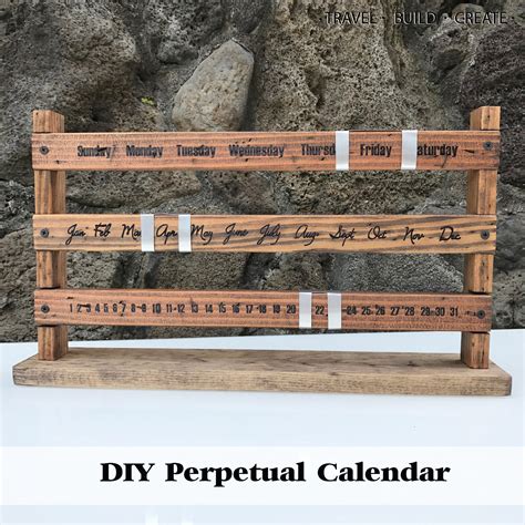 DIY Perpetual Calendar Sliding Wood Calendar Tutorial