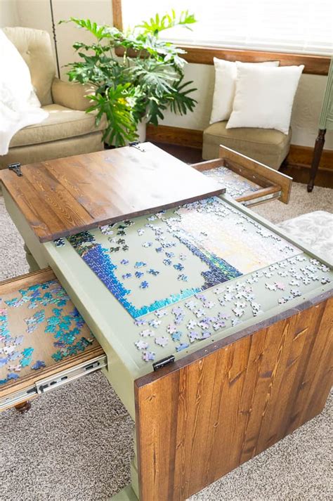 DIY Puzzle Game Table Designed Decor