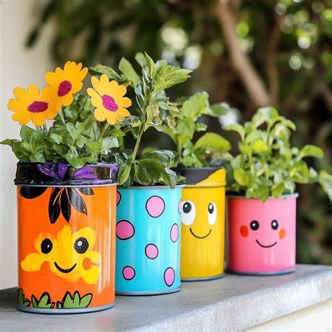 DIY Tin Can into Planter - Upcycle Tin Cans - raincitystudios.com