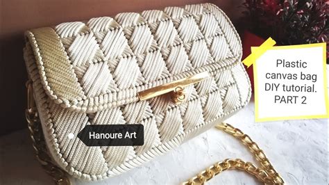 DIY Tutorial How to Make Plastic Canvas Bag Purse Handbag with YouTube