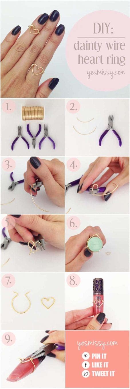 DIY Wire Heart Ring Tutorial - Step by Step Instructions