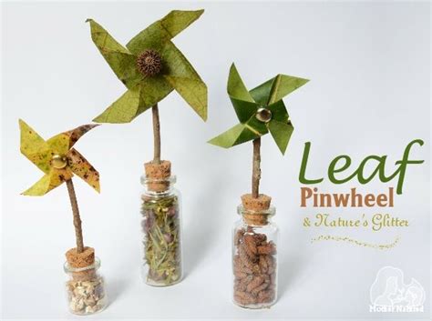 DIY leaf pinwheels you