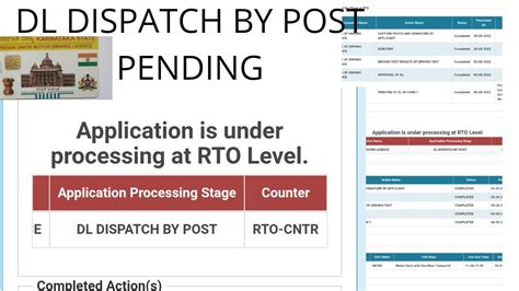 DL DISPATCH BY POST PRINTING OF DL IN FORM 7 DL dispatch by post