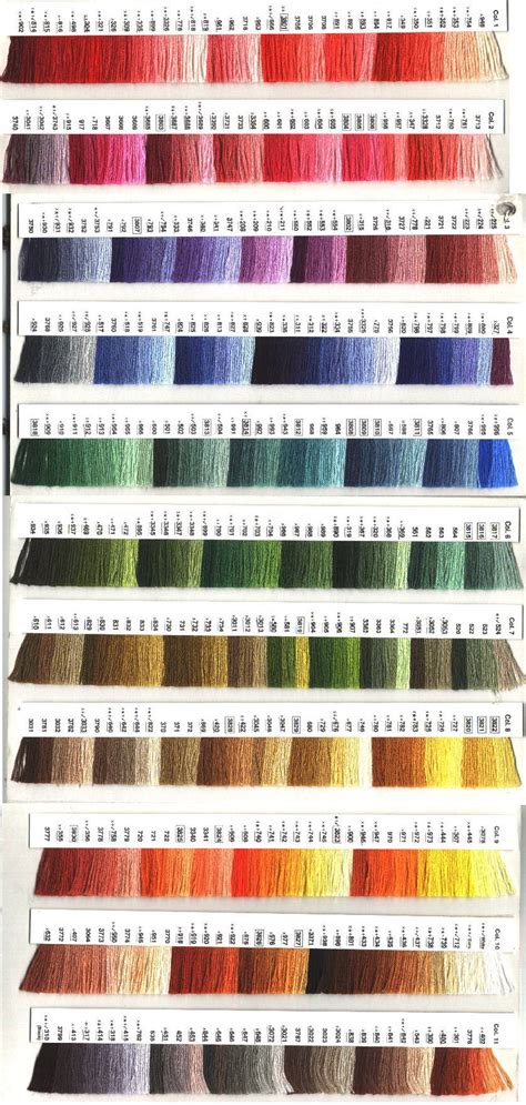 DMC Color Chart Updated Lord Libidan