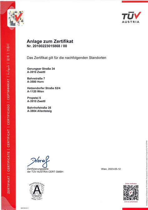 DMD-1220 Zertifizierung