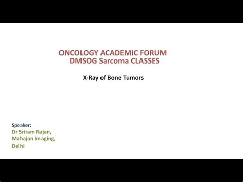 DMSOG Sarcoma Classes#21: Prosthesis & Rehabilitation in Limb …