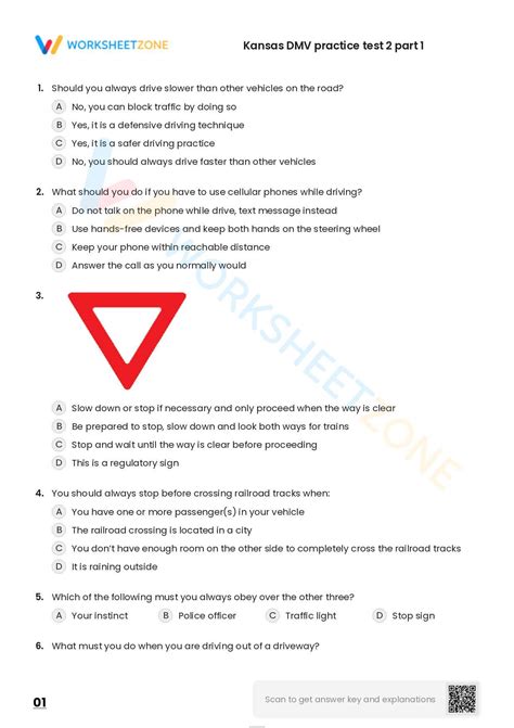 DMV Written Test in Kansas Part 2 Practice Test Questions and Answers