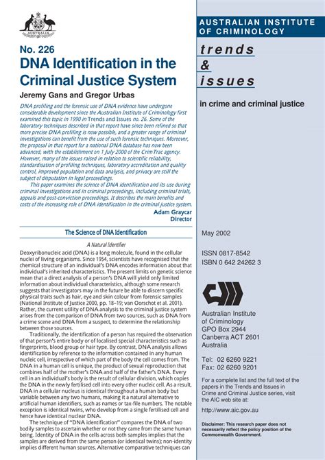 DNA Identification in the Criminal Justice System - wintechmobiles.com