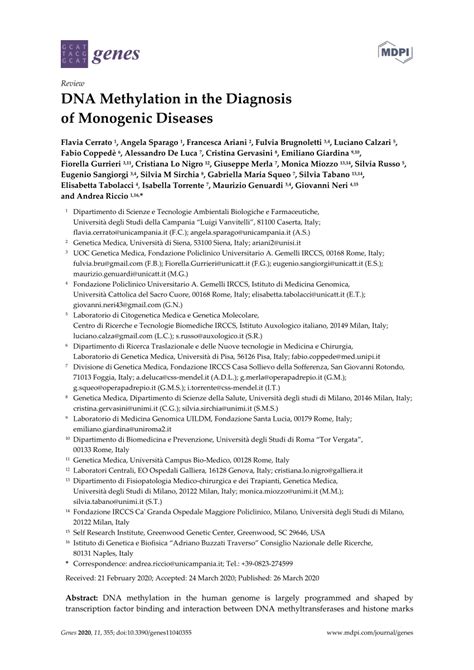 DNA Methylation in the Diagnosis of Monogenic Diseases