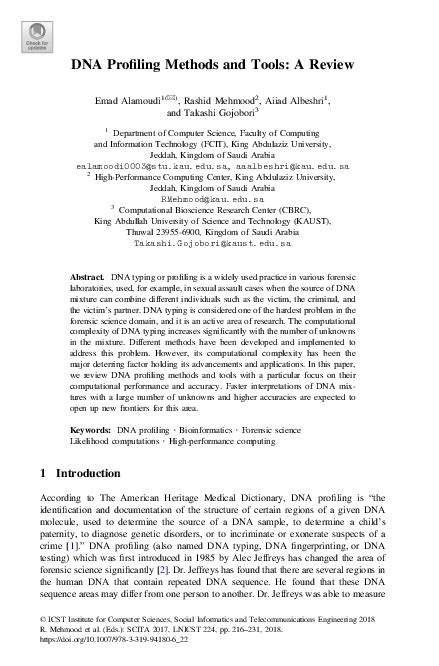 DNA Profiling Methods and Tools: A Review - Springer - wintechmobiles.com