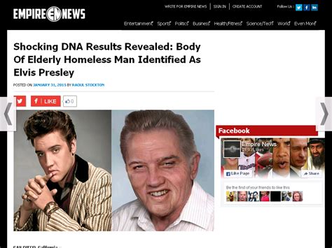 DNA Test Confirms Dead Homeless Man was Elvis Presley – Fiction!