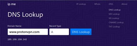 DNS Checker For Account.proton.me - ip-lookup.org