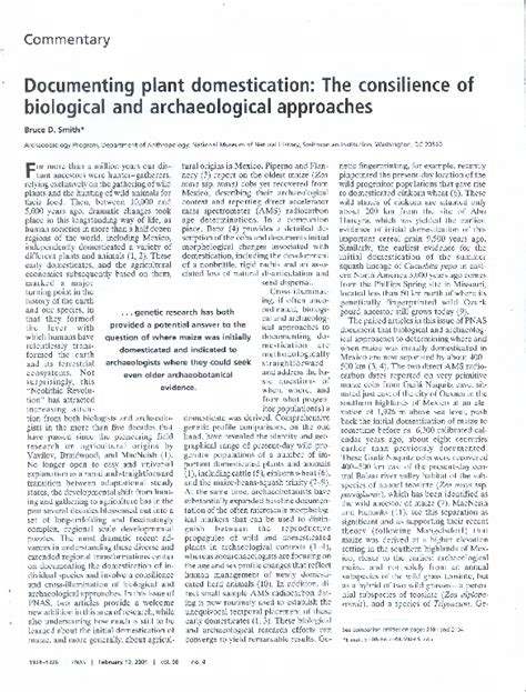 Documenting plant domestication: The consilience of … - wintechmobiles.com