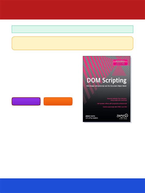 DOM Scripting: Web Design with JavaScript and the Document Object Model