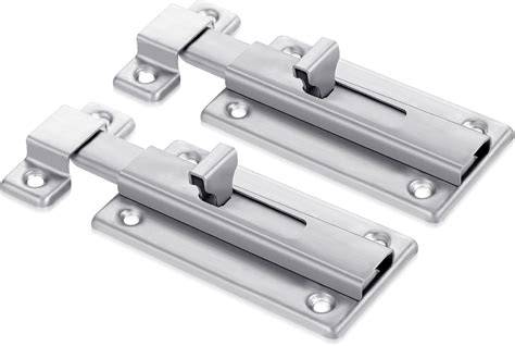 Door Bolts, 2 Pieces Stainless Steel Latch Sliding Door Lock, Surface ... - raincitystudios.com
