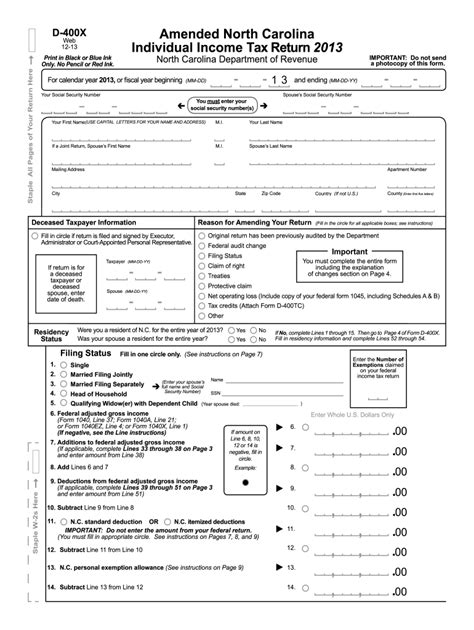 DOR Individual Income Tax - Amended Returns / Amending a Tax …