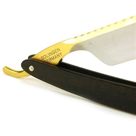 DOVO 6/8 Bismarck Straight Razor, Ebony Scales