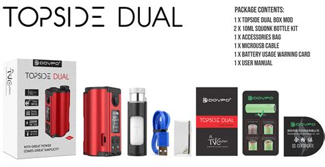 DOVPO Topside Dual Squonk Manual-Intructions/Problems