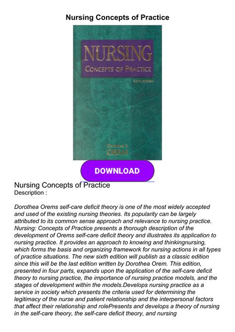 DOWNLOAD⚡PDF Nursing Concepts of Practice by foretschoepeejz Issuu