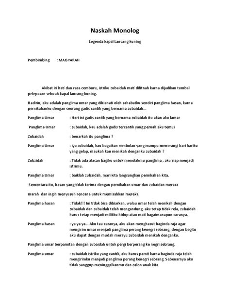 Download Naskah Monolog Untuk Remaja - Pojok Seni - muktibox.com