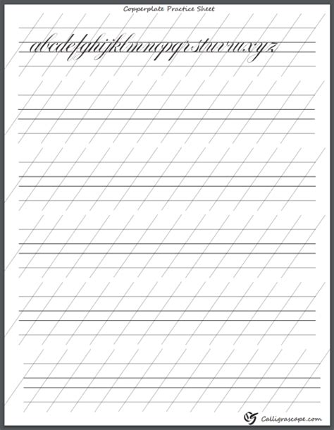 Download Practice Sheet for Copperplate Calligraphy - muktibox.com