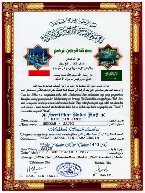 download sertifikat badal haji doc - elchoricharrua.com
