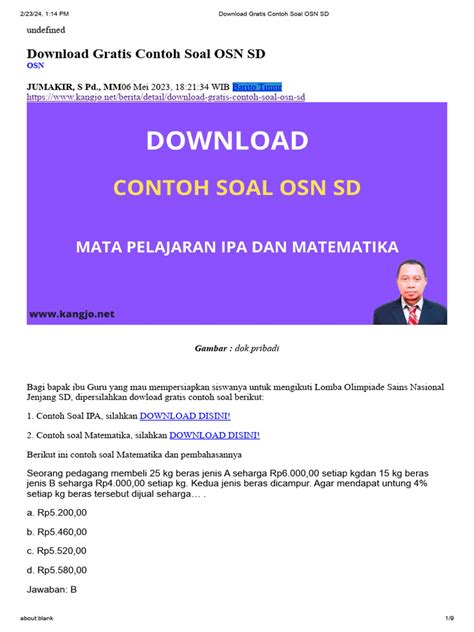 download soal osn sd - elchoricharrua.com